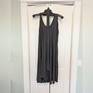 Gray Sleeveless Breastfeeding Romper